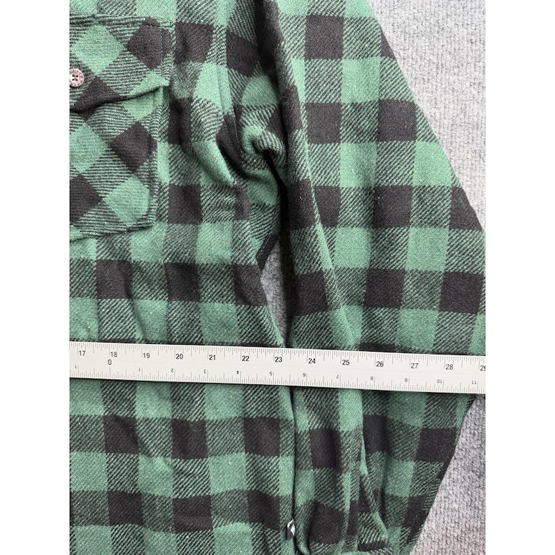 Veste en flanelle épaisse à carreaux Moose Creek, coton homme M, épaisse corvée verte image 3