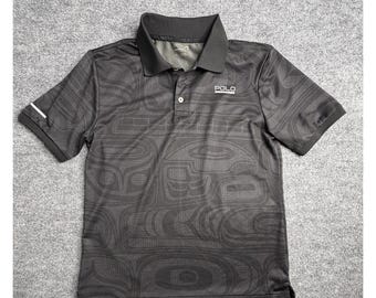 Ralph Lauren Short Sleeve Shirt Mens Size XL Black Polo Sport Preppy Cotton Golf