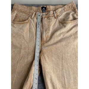 H&M Super Baggy Fit Coupe Ultra Baggy Denim 38x32 *Talón rasgado* Y2K Marrón claro imagen 5
