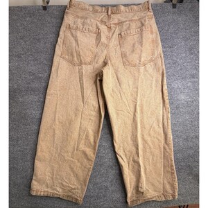 H&M Super Baggy Fit Coupe Ultra Baggy Denim 38x32 *Talón rasgado* Y2K Marrón claro imagen 12