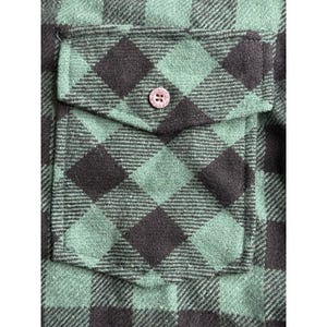 Veste en flanelle épaisse à carreaux Moose Creek, coton homme M, épaisse corvée verte image 6