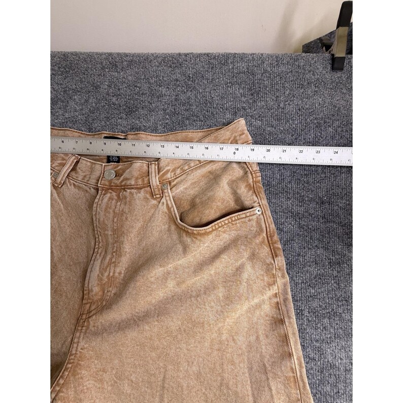 H&M Super Baggy Fit Coupe Ultra Baggy Denim 38x32 *Talón rasgado* Y2K Marrón claro imagen 7
