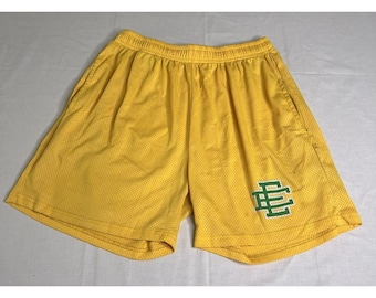 Pantalones cortos básicos para hombre Eric Emanuel EE, amarillo y verde, talla XL