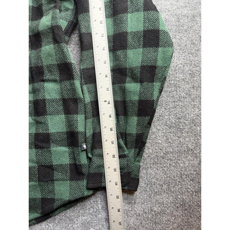 Veste en flanelle épaisse à carreaux Moose Creek, coton homme M, épaisse corvée verte image 5