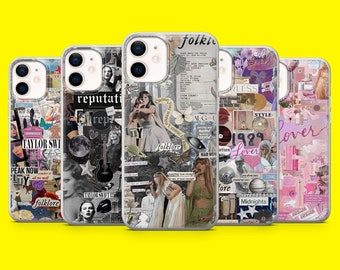 Coque de téléphone folklorique Taylor Popstar pour iPhone 15 14 13 12 11 Xr Samsung S24Ultra, S22, S23FE A54 A34 A15 A14, Pixel 8 8A 7A 7Pro 6A