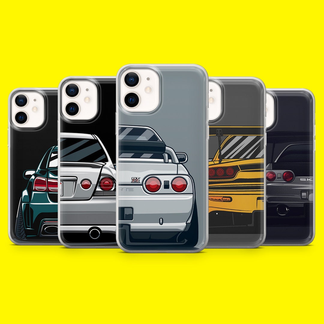 Animated JDM Car Phone Cover for iPhone 15 14 13 12 11 Xr Samsung