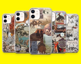 Coque de téléphone country cowboy d'amérique de l'ouest pour iPhone 15 14 13 12 11 Xr Samsung S24Ultra, S22, S23FE A54 A34 A15 A14, Pixel 8 8A 7A 7Pro 6A