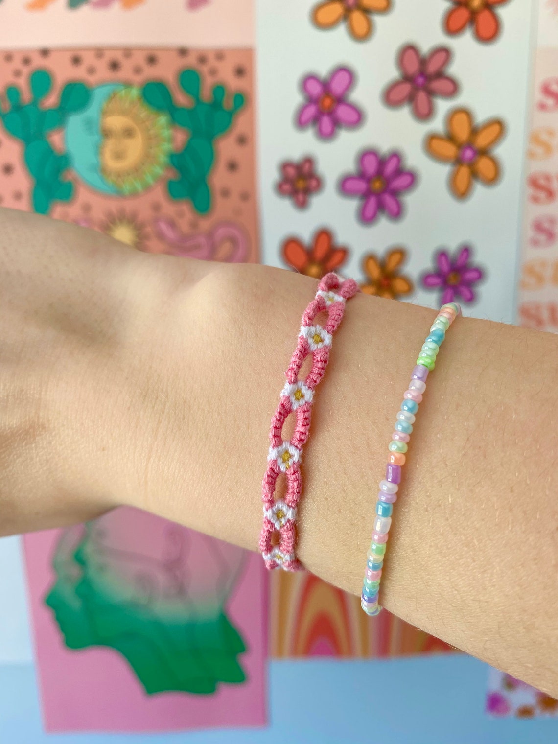 Daisy Chain Friendship Bracelet Etsy