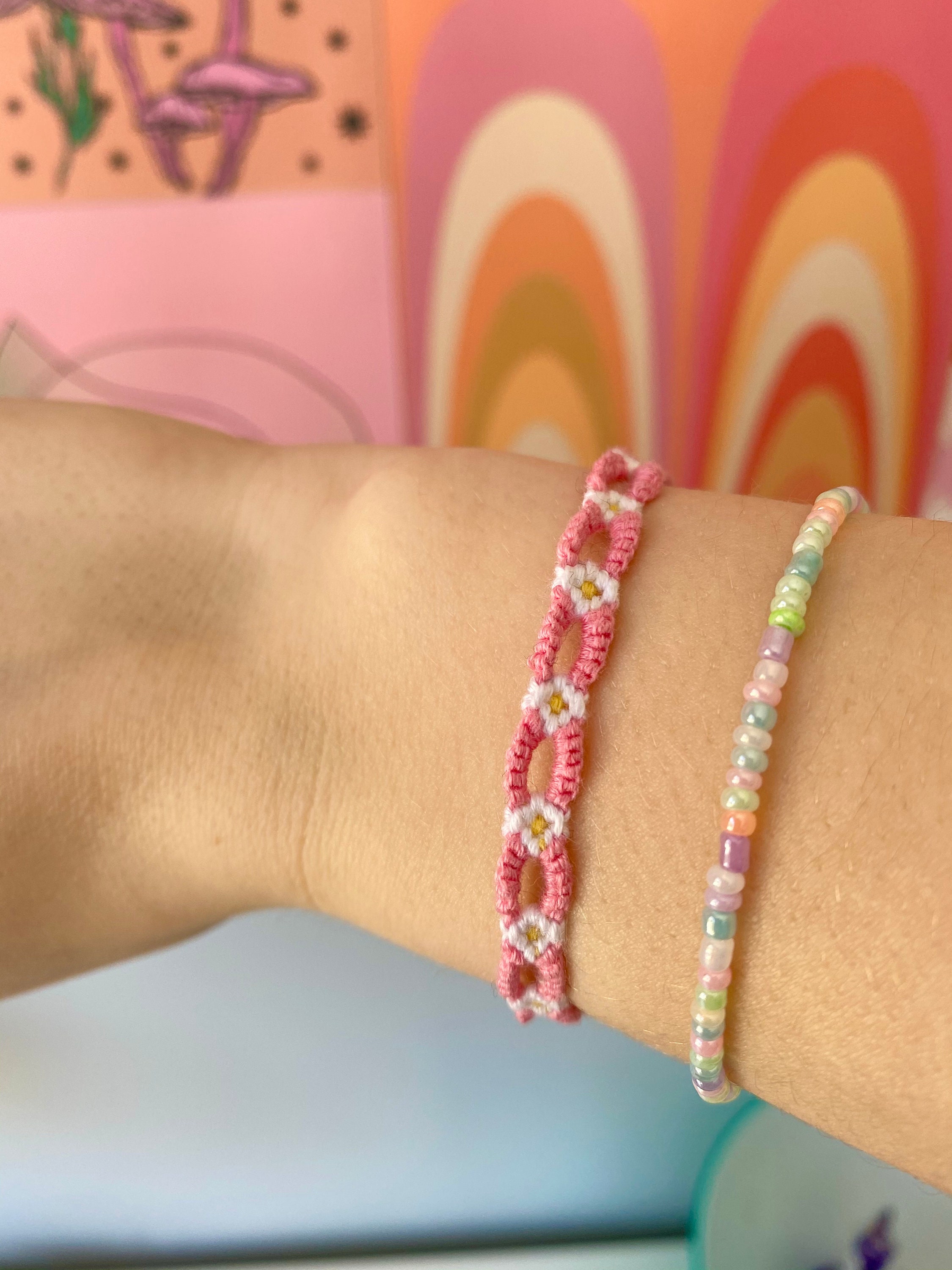 Daisy chain friendship bracelet Etsy