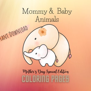 Mother&#39;s Day Mommy & Me Coloring Pages