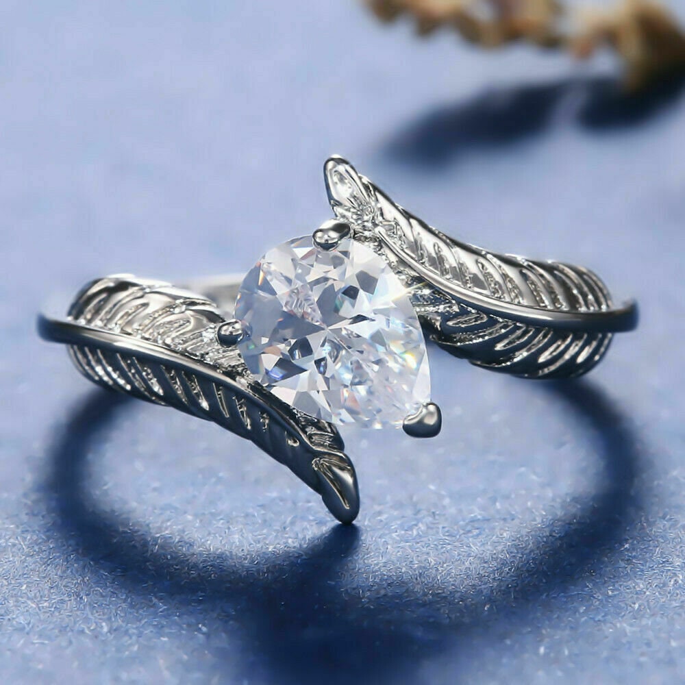 Feather store engagement ring