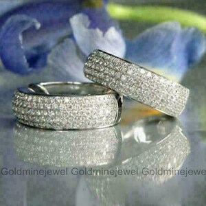 Huggie Diamond Earrings, Hoop Earrings, 14K White Gold, Pave Set Earrings, Engagement Women's Earrings, Women's Jewelry, Earrings image 3