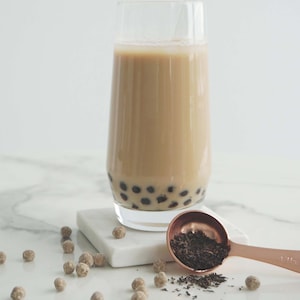 Kit de té con leche clásico / Kit de té de burbujas casero / Cafetería casera / Kit de té Boba / 7-10 porciones