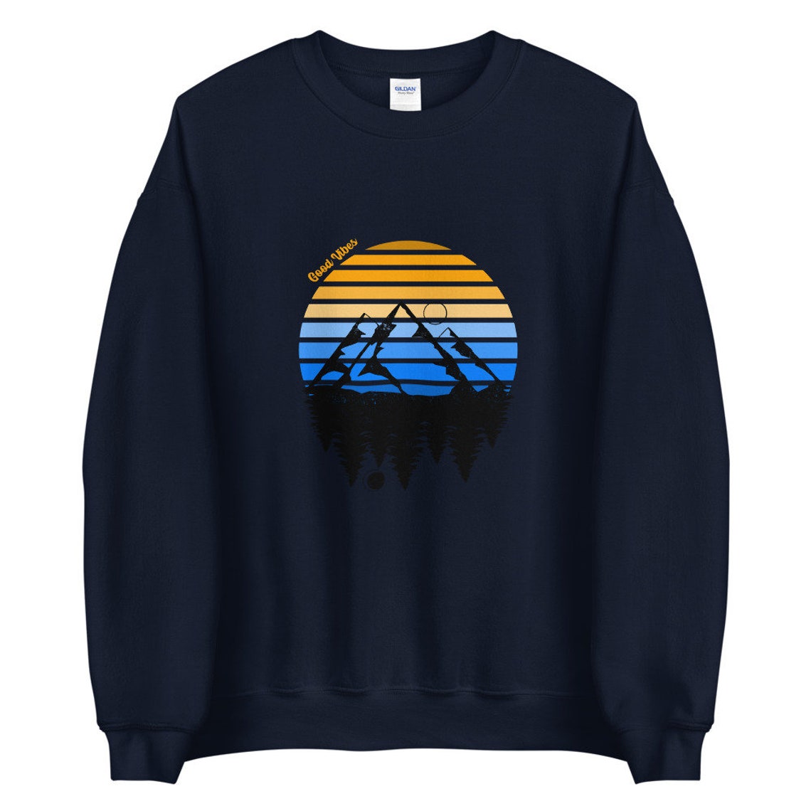 Good Vibes Mountains Unisex Sweatshirt - Etsy