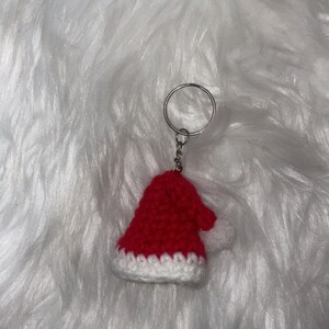Santa Hat Crotcheted Amigurumi Keychain