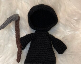 Headless Grim Reaper Crocheted Amigurumi Doll