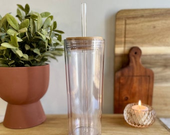 Extra Long Clear Glass Straw for Tumblers, 10" | Iced Coffee Straws | Reusable Straws | Glass Straw for Tumbler Cups | Long Glass Straw