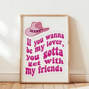 Spice girls poster, if you wanna be my lover, girl power print, digital wall art, dorm decor, apartment decor, wall art, trendy wall art