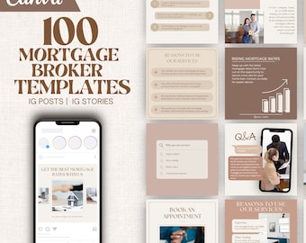 Mortgage Broker Instagram, Mortgage Loan Officer Marketing, Mortgage Lender Instagram Template, Real Estate Agent, Mortgage Agent Insta Pos