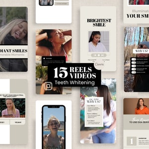 Teeth Whitening Instagram, Teeth Cleaning Instagram Template, Dental Hygienist Social Media, Dentist Instagram, LED Whitening Marketing