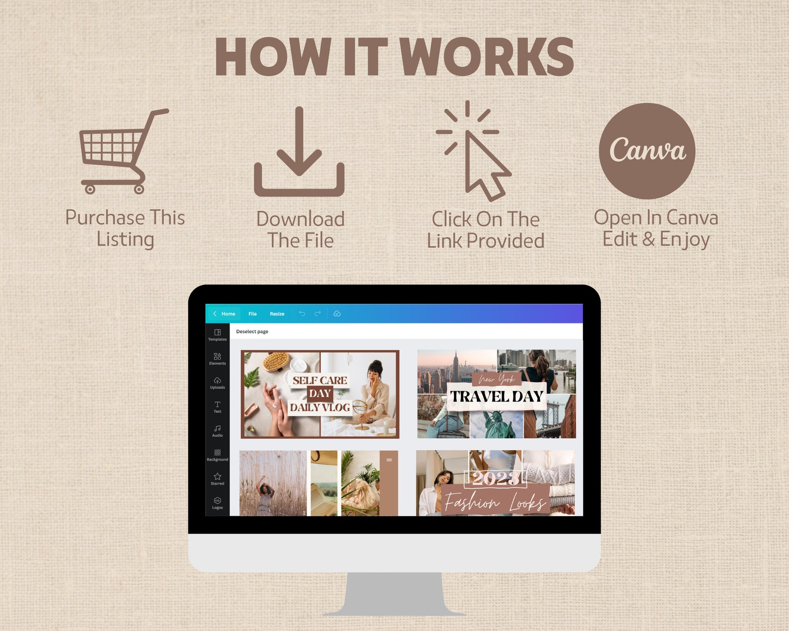Youtube Thumbnail Template, Youtube Brand Kit, Youtube Template Canva ...