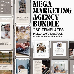Marketing Agency Marketing Bundle, Social Media Posts for Social Media Managers, Digital Marketing Agency Instagram Ready to Post Content