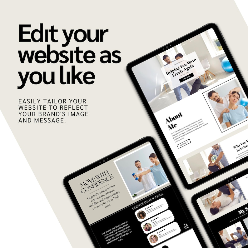 Physiotherapy Bundle: Social Media Templates, Flyers, Business Cards, Website, Reels (Editable Bundle for a Physiotherapist) image 9