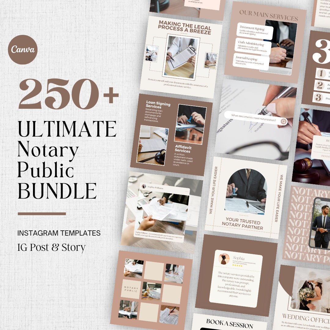 Notary Posts Notary Marketing, Notary Social Media, Notary Instagram Templates ...
