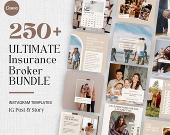 Insurance Agent Social Media Templates: Instagram & Facebook Posts and Stories for Insurance Broker