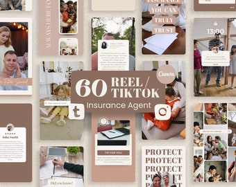 Social media-video's van verzekeringsagenten: 60 bewerkbare Instagram-rollen en TikTok-sjablonen