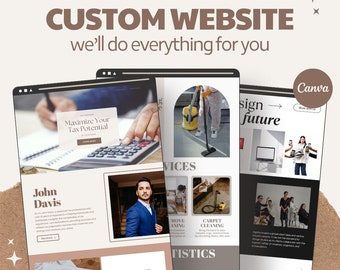 Diseño web personalizado en Canva: Plantilla personalizada