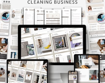 Cleaning Business Starter Kit: Social Media Templates & Forms (Brand Marketing Bundle for Cleaning Services)