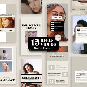 Nurse Injector Instagram Reels Template, Editable Social Media Reels for Botox And Filler Nurse, Derma & Lip Filler Marketing, Ready to Post