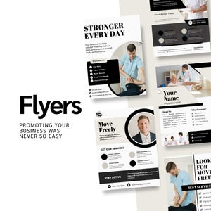 Physiotherapy Bundle: Social Media Templates, Flyers, Business Cards, Website, Reels (Editable Bundle for a Physiotherapist) image 7