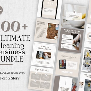 Cleaning Business Instagram Post Template, Editable Social Media Posts for Professional Cleaner, Cleaning Service Marketing, Ready to Post