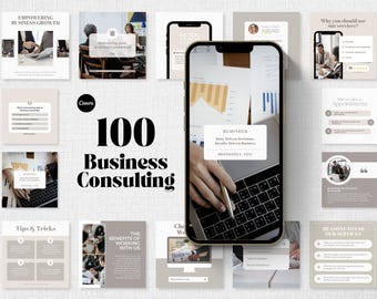 Business Consulting Instagram Post Template, Editable Social Media Posts for Business Coach, Company Development Marketing, Ready to Post