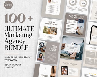 Digital Marketing Agency Template, Marketing Agency Instagram Post Template, Social Media Posts for Small Business, Ready to Post Content