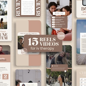 Iv Therapy Reels Video Templates, Editable Instagram Template for Iv Hydration Therapy, Iv Infusion Social Media Marketing, Iv Drip Content