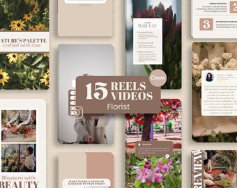 Florist Instagram Reel Templates: Flower Shop Marketing (Canva)