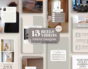 Interior Design Instagram Reels Templates: Social Media Marketing (Digital Download)