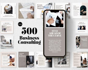 Plantilla de publicación de Instagram para consultor de negocios, publicaciones editables en redes sociales para coaches de negocios, marketing de consultoría de negocios, lista para publicar.