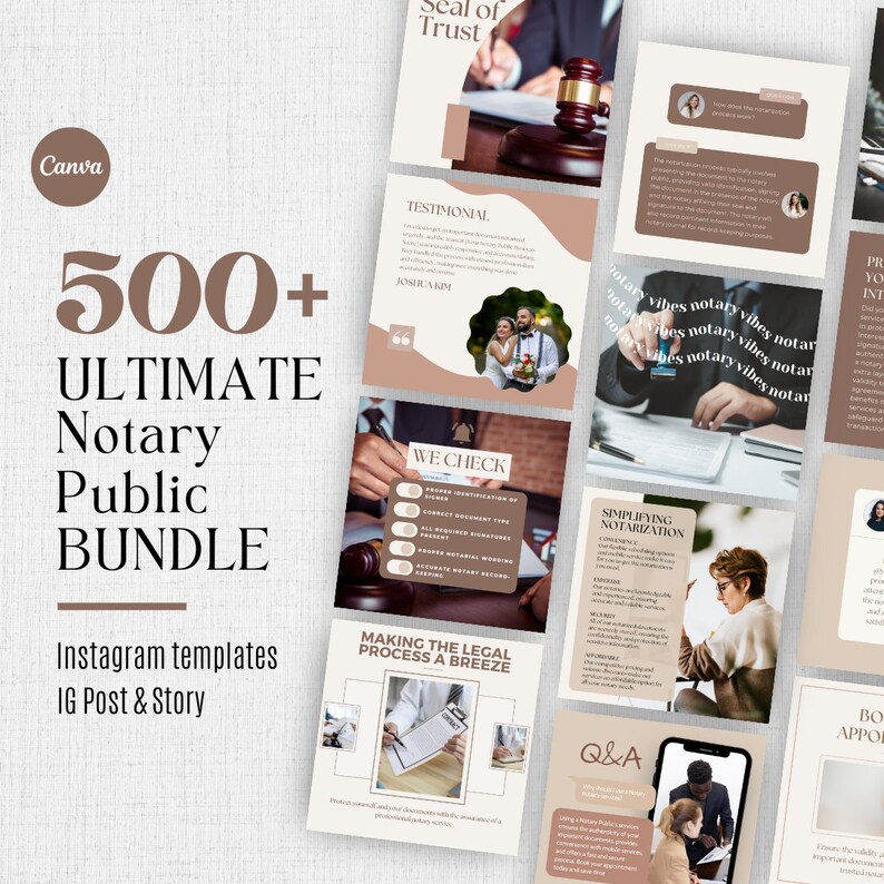Notary Posts Notary Marketing, Editable Notary Social Media Templates, Instagram ...