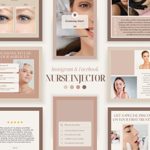 Nurse Injector Instagram, Botox And Filler, Botox Instagram, Lip Filler Instagram Posts, Dermal Filler Canva Template, Cosmetic Nurse Story