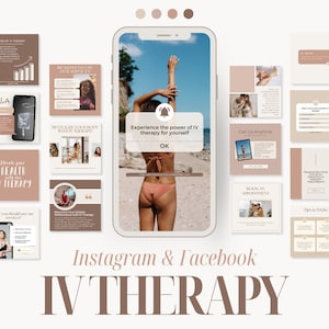 Iv Therapy Instagram, Iv Drip Instagram Template, Iv Hydration Therapy Editable Template, Iv Vitamin Therapy Business, Iv Drip Marketing