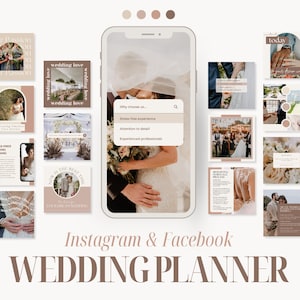 Wedding Planner Instagram Post Template, Editable Social Media Posts for Wedding Organiser, Wedding Planning Marketing, Ready to Post