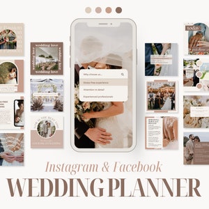 Wedding Planner Instagram Post Template, Editable Social Media Posts for Wedding Organiser, Wedding Planning Marketing, Ready to Post