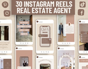 Real Estate Instagram Reels, Social Media Marketing Template for Realtors, Editable Real Estate Agent Video Templates, Realtor Tik Tok Video