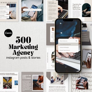 Marketing Agency Instagram Post Template, Social Media Posts for Social Media Managers, Digital Marketing Agency Ready to Post Content