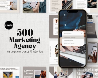 Marketing Agency Instagram Post Template, Social Media Posts for Social Media Managers, Digital Marketing Agency Ready to Post Content