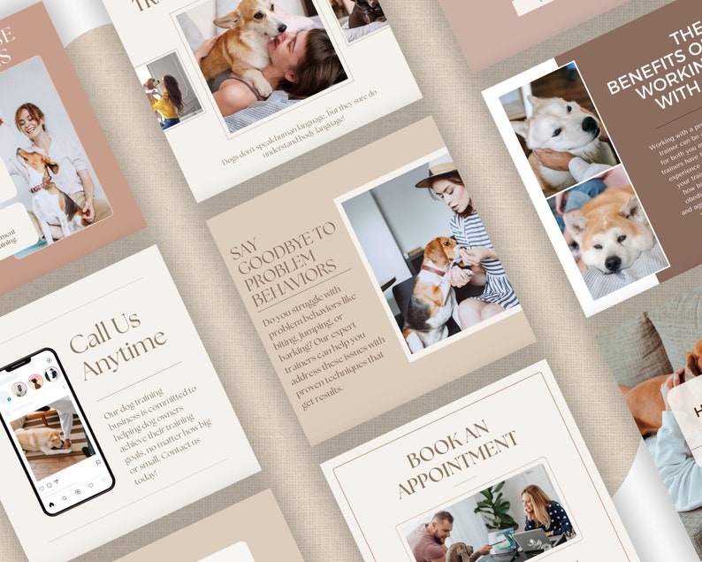 Dog Training Instagram Post Template Social Media Posts for Etsy